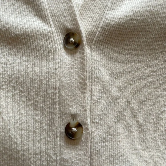 Madewell Brushed Ribbed Polo Crop Cardigan - Picture 4 of 7